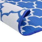 vidaXL Tapis d'extérieur bleu Ø160 cm PP