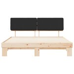 vidaXL Cadre de lit avec tête de lit rembourrée Noir 180 x 200 cm