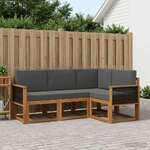 vidaXL Ensemble de canapés d'extérieur 4 pc Naturel et Anthracite