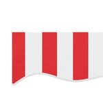 vidaXL Tissu de remplacement pour auvent rayures rouges et blanches