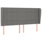 vidaXL Sommier à lattes de lit avec matelas Gris foncé 160x200cm Tissu