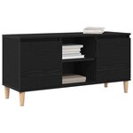 vidaXL Meuble TV Chêne noir 102 x 35 x 50 cm Bois d'ingénierie