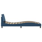 vidaXL Cadre de lit avec tête de lit Bleu 90x190 cm Tissu