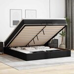 VidaXL Cadre de lit ottoman avec matelas noir 200x200 cm similicuir