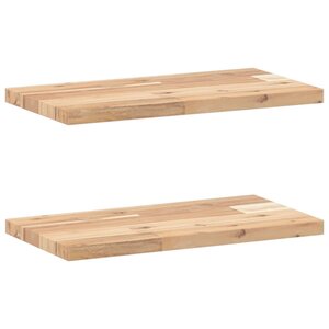 vidaXL Étagères flottantes 2 Pièces 60x20x2 cm acacia massif non traité