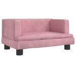 vidaXL Canapé pour enfants rose 60x40x30 cm velours