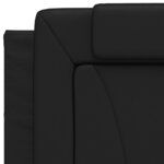 vidaXL Coussin de tête de lit Viana noir 80 cm similicuir