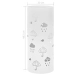 vidaXL Porte-parapluie Design Parapluies Acier Blanc
