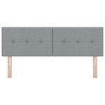 vidaXL Tête de Lit LED avec des lumières à LED Gris clair 144 cm tissu