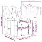 vidaXL Fauteuil inclinable Marron Similicuir