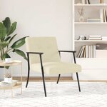vidaXL fauteuil Crème 59 x 75 x 78 cm tissu