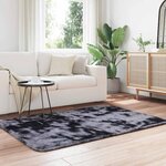 vidaXL Tapis Shaggy à poils longs NAVARRA gris foncé 120x170 cm