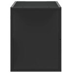 vidaXL Meuble TV noir 80x31x39 5 cm bois d'ingénierie et métal