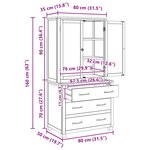 vidaXL Ensemble de meubles de rangement Marron Bois d'ingénierie