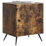 vidaXL Cabinet de chevet 2 Pièces Chêne fumé 43 x 34 5 x 50 cm