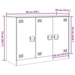 vidaXL Buffet rose 99x39x73 cm acier