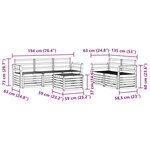 vidaXL Ensemble de canapés d'extérieur 6 pc Naturel
