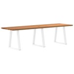vidaXL Table à manger marron clair 280x80x74 cm rectangulaire