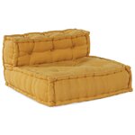 vidaXL Unité de canapé modulaire 4 Pièces Jaune Tissu