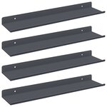 vidaXL Étagère flottante 4 pc Anthracite 40 x 8 5 x 2 5 cm Acier