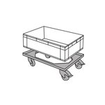 Pack and Move - Lot Bacs Gerbables 20L 40L 60L x 1 - Charge 20 kg - 1 Chariot Transport à Roulettes - Déménagement et Transport - Réutilisable