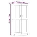vidaXL Garde-robe Sonoma gris 82 5x51 5x180 cm Bois d'ingénierie