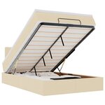 vidaXL Cadre de lit ottoman avec matelas crème 120x190 cm tissu