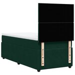 vidaXL Sommier à lattes de lit et matelas Vert foncé 80x200 cm Velours