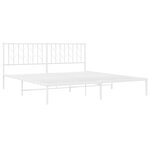 vidaXL Cadre de lit métal sans matelas et tête de lit blanc 180x200 cm