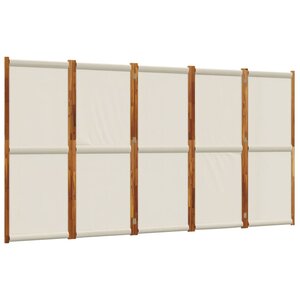 vidaXL Cloison de séparation 5 panneaux gris clair 350x180 cm