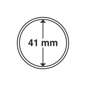 Capsules rondes 41mm pour monnaies de collection. Paquet - 10 capsules