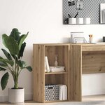 vidaXL Bibliothèque chêne artisanal 40x30x77 cm bois d'ingénierie