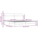 vidaXL Cadre de lit en métal sans matelas chêne sonoma 180x200 cm