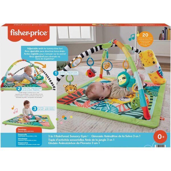 Mattel HJW08 - Fisher-Price Jungle 3 en 1 Tapis d'éveil