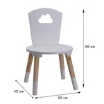 H&s collection chaise pour enfants 32x32x50 cm blanc
