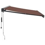 vidaXL Auvent rétractable automatique marron 350x250 cm