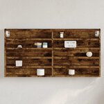 vidaXL Armoire à vitrine chêne fumé 100x8 5x50 cm bois d'ingénierie