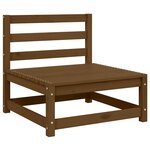vidaXL Canapé central de jardin avec coussins crème Bois de pin massif