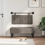 vidaXL Tête de lit suspendue Gris PU antique
