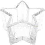 Bougeoir en verre étoile 10 8 cm