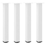 vidaXL Pieds de table console 4 pièces Blanc 72-74 cm Acier