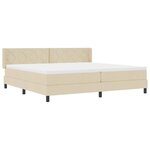 vidaXL Lit boxspring avec matelas avec matelas Crème 200 x 200 cm