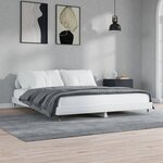 vidaXL Cadre de lit sans matelas blanc brillant 140x200 cm