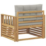 vidaXL Canapé d’extérieur Polyester Blanc et gris clair