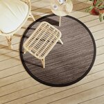 vidaXL Tapis d'extérieur ARAKIL marron Ø120 cm PP