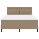 vidaXL Cadre de lit avec matelas Cappuccino 160 x 200 cm Faux cuir