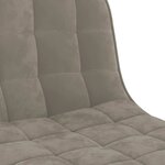vidaXL Tabouret de bar Gris clair Velours