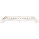 vidaXL Cadre de lit surélevé avec stockage Blanc Bois massif en pin