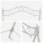 vidaXL Cadre de balançoire Blanc antique 113 x 121 5 x 168 cm Acier