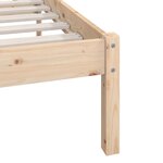 vidaXL Cadre de lit bois de pin massif 135x190 cm double